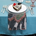 thumbnail image 4 of WYYP Elephant Bandana Diamond Pattern Cloth Napkins for Dining Table Kitchen Daily Party Housewarming Farmhouse Decor 6 PCS, 4 of 7
