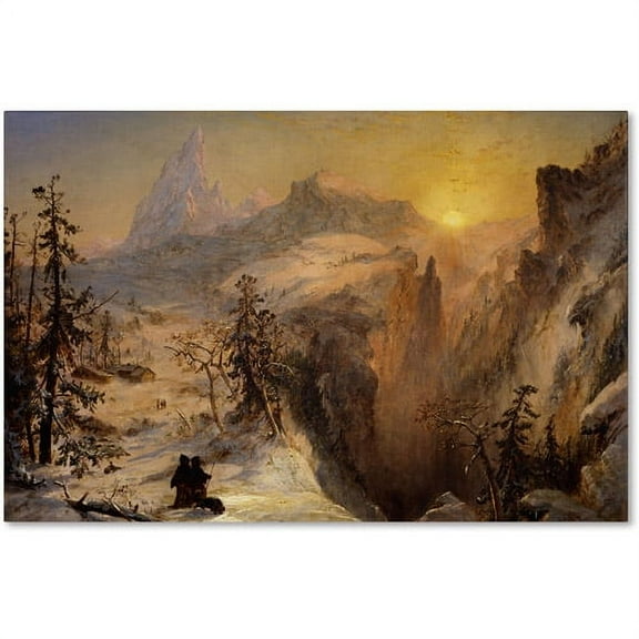 Trademark Fine Art "Winter in Switzerland 1860" Canvas Art by Jasper Cropsey