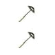 thumbnail image 4 of Yuarrent Azada Manual para aflojar el suelo, deshierbe, jardinería, rastrillo de malas hierbas, extractor de flores, accesorios de granja para patio 30x16cm 2piezas Yuarrent CBP163729, 4 of 5