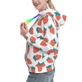 thumbnail image 2 of Honeii Strawberries Pattern Womens Oversized Hoodies Long Sleeve Sweatshirts Pullover Fall Outfits with Pocket-Large, 2 of 7