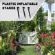 thumbnail image 4 of 100 Estacas Inflables de Plástico de 14,5 cm para Jardín, Resistentes, de Anclaje para Exteriores, Color Negro, 4 of 9