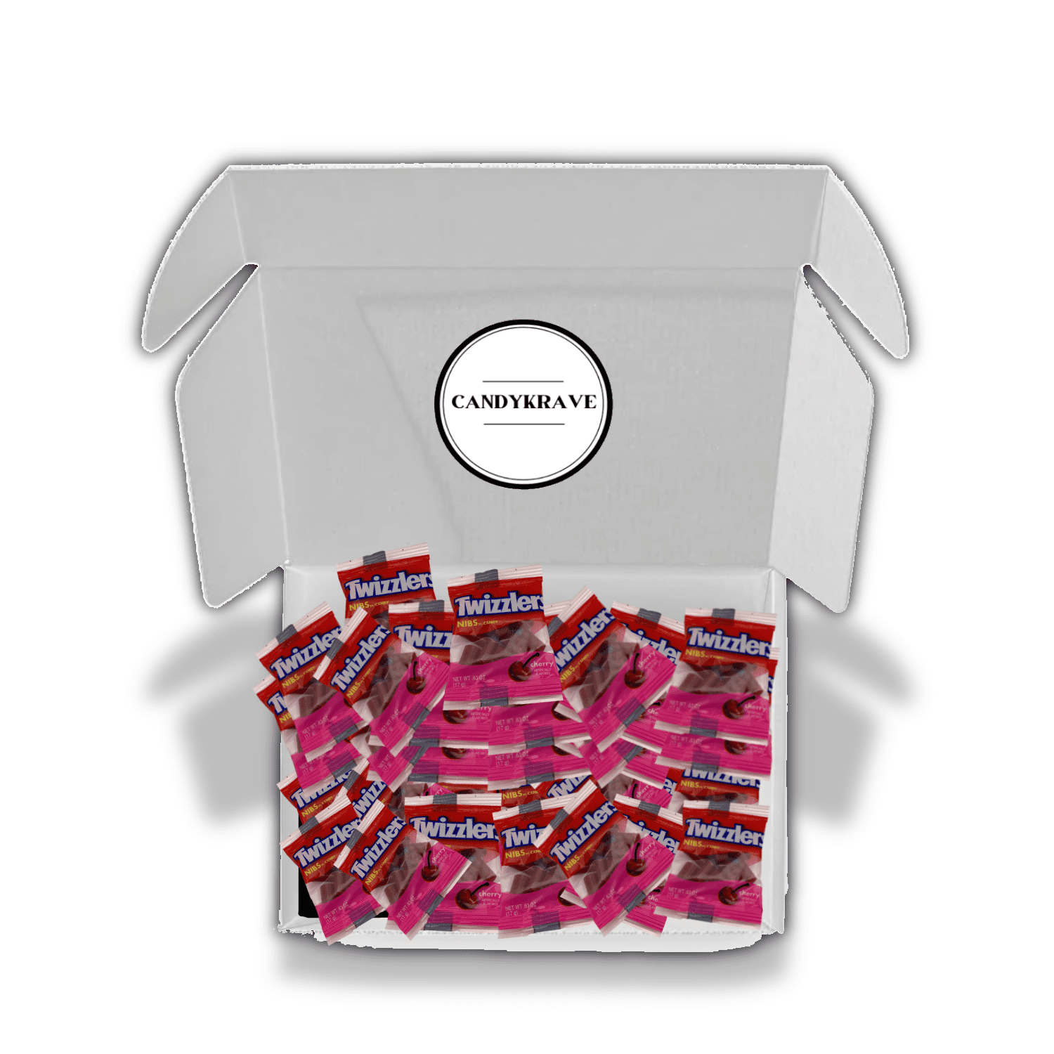 Twizzlers Cherry Flavored Nibs - 50 Pieces - Individually Wrapped Cherry Candy - Chewy & Delicious Candy for Birthdays, Easter, Christmas, Purim & Pantry (2 lbs)
