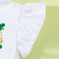thumbnail image 5 of XAOFW Girl's Outfits Sets St Patrick's Day Fly Sleeve Crewneck Romper And Polka Dot Skirts Kids Two Piece Outfits Holiday Vacation Soft Breathable Baby Clothes Sets, 5 of 8