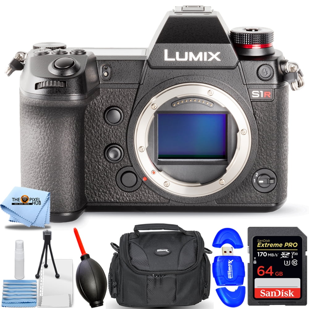 Necklet Schaar vastleggen Panasonic Lumix DC-S1R Mirrorless Digital Camera (Body) - Essential 64GB  Bundle - Walmart.com