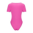 thumbnail image 5 of Wyobmus Women's Bodysuit Scoop Neck Short Sleeve Tank Thong Body Suits Outfits for Going Out Tummy Control Shapewear B-Hot Pink, 5 of 7