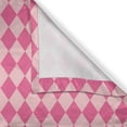 thumbnail image 6 of Ambesonne Geometric Rhombus Valance & Curtain, Feminine Argyle, 55"x30", Pink and Blush, 6 of 7