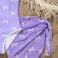thumbnail image 7 of TOWED22 Toddler Baby Girl One Piece Swimsuit Print Fly Sleeve Ruffle Trim Bathing Suit Summer Rash Guard Beachwear Purple,8-9 Y, 7 of 7