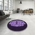 thumbnail image 3 of Ahgly Company Indoor Square Patterned Deep Purple Area Rugs, 3' Square, 3 of 6