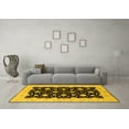 thumbnail image 3 of Ahgly Company Machine Washable Indoor Rectangle Oriental Yellow Traditional Area Rugs, 8' x 10', 3 of 4