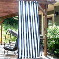 thumbnail image 6 of Sunnydaze Modern Blue and White Stripe Light-Filtering Curtain, 53" x 107" (1 Panel), 6 of 12