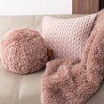 thumbnail image 4 of Phantoscope Alpaca Fleece Blanket Soft Plush Throw Blanket for Couch, Bed, 50"x 60", Pink, 1 Pack, 4 of 4