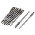 thumbnail image 1 of 100mm Largo 1/4" Punta Hexagonal 4mm Destornillador Magnético Ranurado 10 piezas, 1 of 3