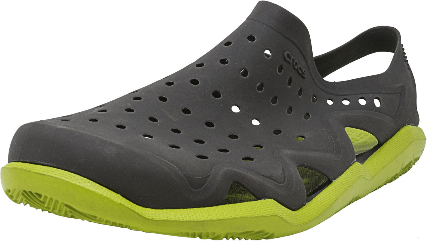 Crocs Men's Swiftwater Wave Graphite / Volt Green Ankle-High Rubber Water  Shoes - 5M 