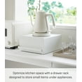 thumbnail image 4 of Yamazaki Home Countertop Rack with Drawer, White, Steel, Supports 11 pounds, Divider, 4 of 8