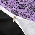 thumbnail image 4 of jejeloiu Mystic Paisley Duvet Cover Queen For Men Women,Bold Print Queen Bedding,Purple Black,Black Reversible,3-Piece,1 Duvet Cover and 2 Pillowcases, 4 of 6