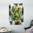 thumbnail image 2 of Ambesonne Monstera Tapestry Wall Hanging, Leaves Triangles Mystery, 40"x60", Camel Grey and Fern Green, 2 of 3