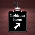 thumbnail image 2 of Meditation Room 45 Degree Up Right Arrow BLACK Aluminum Composite Sign, 15"x18", 2 of 9