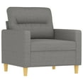 thumbnail image 2 of vidaXL Sofa Chair with Footstool Dark Grey 60 cm Fabric, 2 of 4