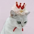 thumbnail image 3 of Pet Cute Birthday Party Princess Crown Hat, Adjustable Elastic Lace, Suitable For Small Dogs And Cats, 3 of 5