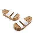 thumbnail image 5 of DREAM PAIRS Women's Platform Wedge Slide Sandals Slip on Comfortable Beach Sandals 2-Strap Cork Fashion Sandal with Arch Support, 5 of 6