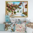 thumbnail image 3 of Designart 'Blossoming Flowers With White House Near The Sea' Nautical & Coastal Framed Art Print, 3 of 4