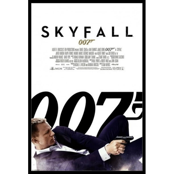 James Bond Skyfall 007 Laminated Framed Poster 24 X 36 Walmart Com Walmart Com