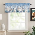 thumbnail image 2 of Blue Ombre Butterfly Rod Pocket Curtain Valance, Pastoral Farmhouse Butterflies Farmhouse Window Valance for Living Room, Bedroom, Kitchen 54"W x 18"L, 2 of 9