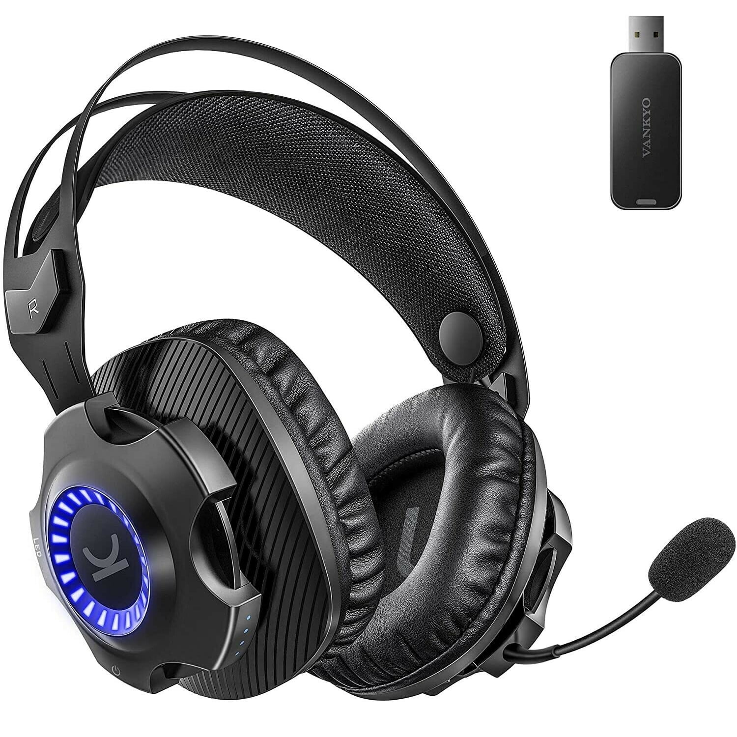 VANKYO Wireless Gaming Headset for PS5 PS4 PC, Noise Cancelling Gaming