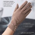 thumbnail image 4 of BadPiggies Women's Winter Warm Gloves with Sensitive Touch Screen Texting Fingers Fleece Lined Windproof Driving Gloves (Khaki), 4 of 7