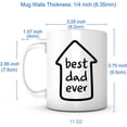 thumbnail image 5 of Best Up Dad Ever-11 Ounce White Ceramic Mug, Father‘s Day Mug Gift Ideas, Funny Coffee Mug for Dad Father in Law Stepdad, Gift Ideas from Son Daughter, Novelty Tea Mug (2), 5 of 6