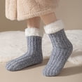 thumbnail image 4 of Yuanlong Womens Crew Slipper Socks Lined Non Floor Socks With Grips Thick Warm Winter Indoor Cozy House Socks, 4 of 6