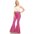 thumbnail image 4 of Anna-Kaci Women's Classic Retro High Waist Long Denim Bell Bottom Jeans X-Large Rose Red, 4 of 7