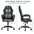 thumbnail image 3 of PC Gaming Chair Ergonomic Computer High-Back Racing with Lumbar Support Armrest Adjustable PU Leather Swivel Rolling Executive Office Desk for Home Adults, Camo, 3 of 7