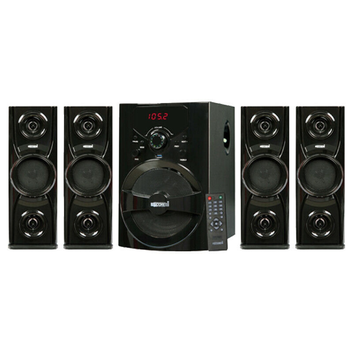5 Core Home Theater Speaker Set 8 inch 4.1 Channel System Bluetooth Surround Speakers HT4123 - image 1 of 9