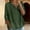 Blackish Green, variant on Women Boho Floral Embroidered Linen Top, 3/4 Sleeve V-Neck Blouse for Beach Vacation & Casual Wear Gray L