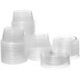 thumbnail image 6 of Plastic Portion Cups with Lids 2 oz. Pack of 150 Leakproof Jello Shot Cup Mini Containers for Salad Dressing Sauce Condiment Snack Souffle and Salsa, Disposable, 6 of 6