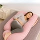 thumbnail image 4 of Almohada de Embarazo con Funda de Enfriamiento Almohada de Maternidad en Forma de J Almohada Lateral de Cuerpo Completo para Espalda, piernas y Vientre, cómoda Funda de enfriamiento, 4 of 9