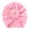 Pink, variant on GigrtiJin 0-3 Years Newborn Infant Turban Hats Solid Color Twist Knot Beanies Breathable Headwrap
