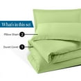 thumbnail image 7 of 700 Thread Count 100% Egyptian Cotton 3 Piece Duvet Set with Zipper Closure & Corner Queen/Full Queen/Full 3 Pc Duvet Set Color Sage Solid, 7 of 7