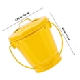 thumbnail image 2 of WEUVEB Bote Metálico Amarillo Para Basura De Escritorio Práctico Para Cocina Y, 2 of 8