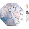 thumbnail image 1 of Children's Folding Umbrella Automatic Umbrella with Cat Cartoon Strong Windproof, 1 of 1