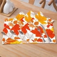 thumbnail image 3 of Fall Maple Leaves Kitchen Placemats 18"X12" Thanksgiving Vintage Table Mats Set of 4 Easy to Care for Dining Kitchen Restaurant Table, 3 of 6