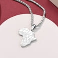 thumbnail image 6 of FaithHeart African Map Pendant Necklace for Men Women Stainless Steel Hip Hop Punk Jewelry Gift for Boyfriend Husband Birthday Christmas, 6 of 6