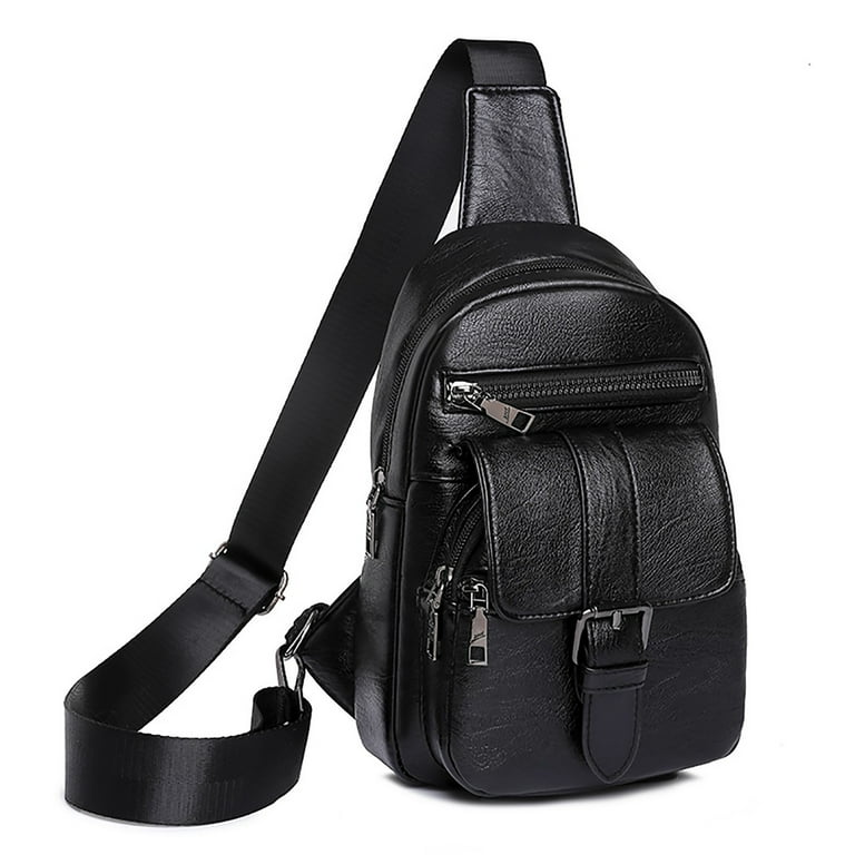 Classic And Fashionable Men's Pu Chest Bag For Storing Keys