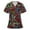 Multicolor, variant on QATAINLAV Summer Savings Clearance! Novelty Scrubs for Women Butterfly Printed Short Sleeve V Neck Scrub Tops Nursing Working Uniform Medical Holiday Workwear Pocketed T Shirt Multicolor M