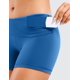thumbnail image 3 of Shorts CRZ YOGA Sensación Desnuda Cintura Alta 4" Azul Océano S, 3 of 4