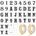 thumbnail image 1 of 40 Pieces Letter and Number Spray Paint Stencil 4 Inch Curb Stencil Kit Plastic Interlocking Stencils Reusable Alphabet Number Templates with 2 Rolls Masking Tapes for DIY Sign Address Painting, 1 of 7