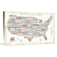 thumbnail image 1 of Global Gallery's 'US City Map' By Michael Mullan Stretched Canvas Wall Art, 1 of 4