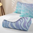 thumbnail image 4 of jejeloiu Colorful Zebra Lines Quilt Full Kids,Animal Print Full Bedspread Sets For Girls,3pcs, 4 of 7