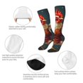 thumbnail image 3 of Xecao Chef Chicken With Beer Bottles Pattern Adult Stockings with Color-Block Design and 3D Print, Breathable Comfortable Hosiery for Daily Wear and Sports, 3 of 6